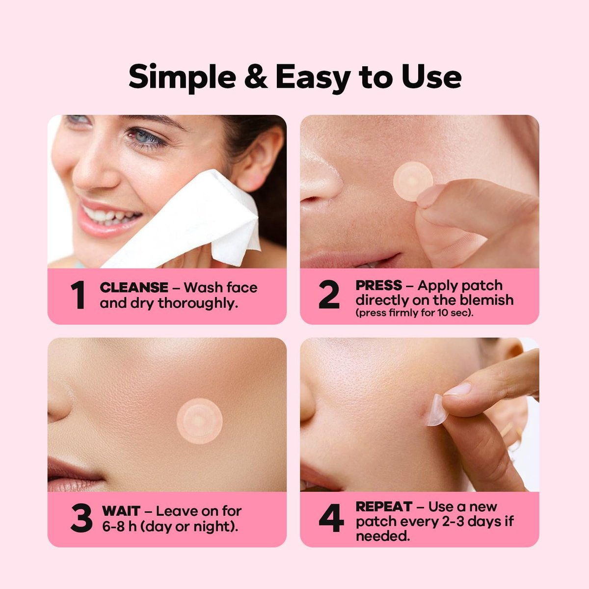 CharmCherry Pimple Patches for Face (18 Count) - Microdart Acne Patches with Salicylic Acid, Hydrocolloid Blemish Spot Treatment for Early Stage Deep Pimples, Zits, Breakouts & Cystic Acne - görsel 11