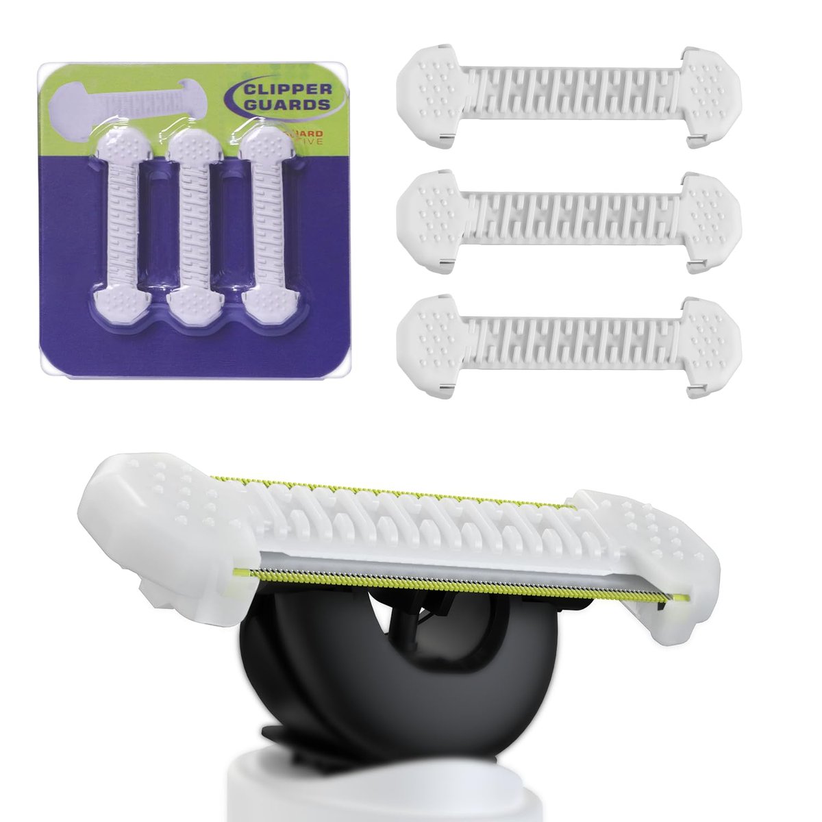 Skin Protect Replacement Guards for Philips Norelco OneBlade, 3 Pack Unisex Intimate Pubic & Personal Body Groomer & Trimmer Guards with Extra Skin Protection (BLADE NOT INCLUDED) - görsel 1
