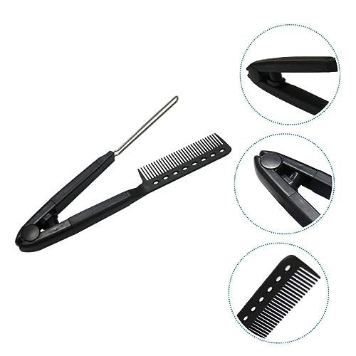 SAFIGLE V-Shaped Hair Straightening Comb – Compact Hairstyling Tool for Straightening & Split Ends Control (Black) - görsel 18