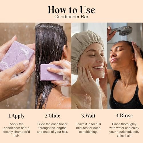2 Pack Rice Water Shampoo and Conditioner Bars - 2x100g - Hair Soap with Spirulina, Matcha, Hyaluronic Acid & Coconut - Sulfate-Free, Paraben-Free - Rice Soap for Hair Growth Avelisse