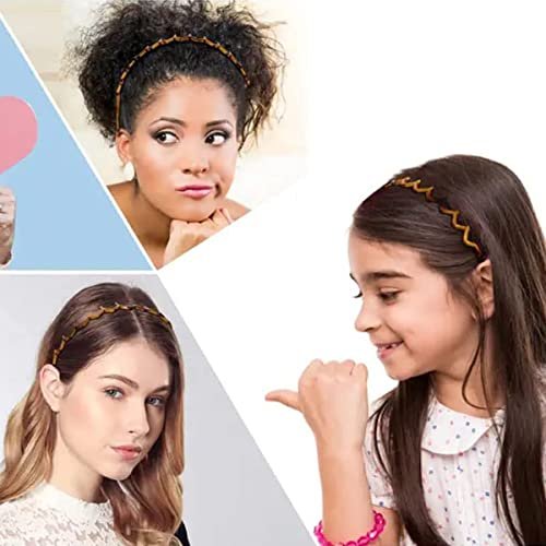 Vrose Flosi Fashion Wide Zig Zag Headbands for Women and Men - Plastic Wavy Hair Band with Teeth Comb - Classic 90s Hair Accessories for Face Washing, Skin Care, Makeup, Hair Holder Everyday Use (Black & Tort, 2 Pack) - görsel 8