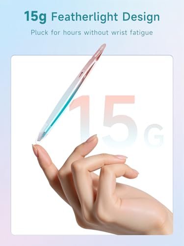 BAFUL Professional Precision Stainless Steel Slanted Tweezers for Eyebrow & Facial Hair - Pink - görsel 18
