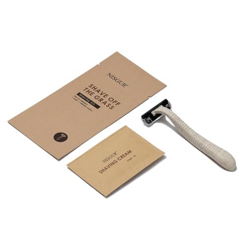 NISGUR Men's Disposable Shaving Cream and Razor Kit - Individually Wrapped Kraft Paper, 100 Pack - Bulk Hotel Toiletries - görsel 2