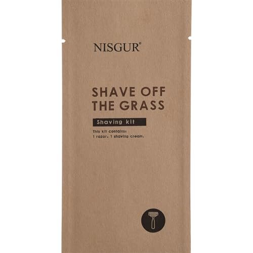 NISGUR Men's Disposable Shaving Cream and Razor Kit - Individually Wrapped Kraft Paper, 100 Pack - Bulk Hotel Toiletries - görsel 4