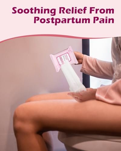 Postpartum Essentials Kit - Peri Bottle, Perineal Ice Packs, Healing Foam, Disposable Underwear, Cooling Pad Liners, Bath Salts, Canvas Bag, Card - New Mom Gift Set by SOFTCA Avelisse