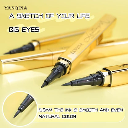 YANQINA Waterproof Liquid Eyeliner - Smudge-Proof, Long-Lasting Black Eyeliner Pencil for Women, Smooth & Quick-Drying Avelisse