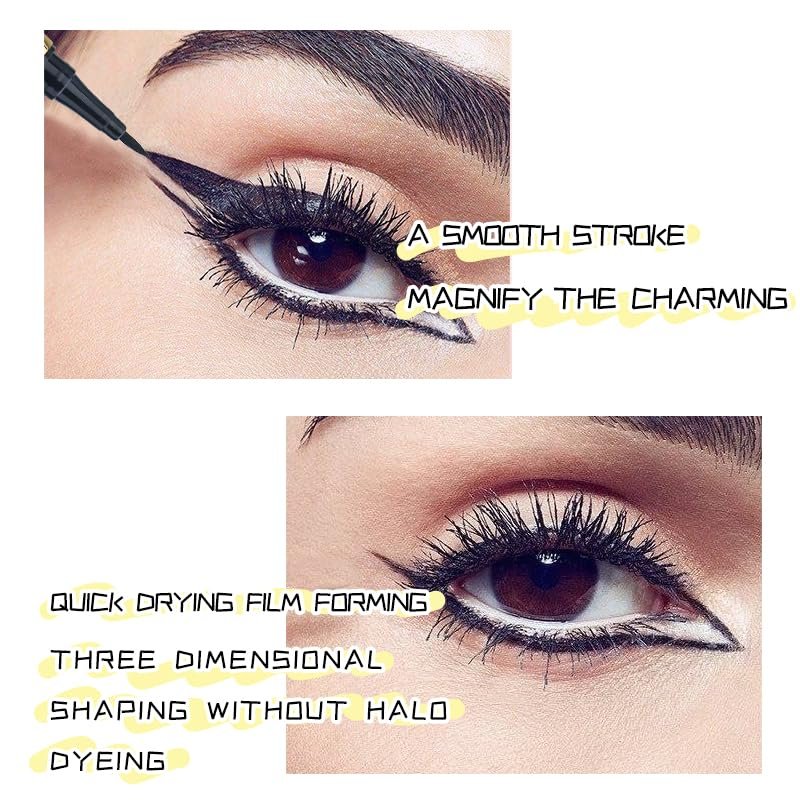 YANQINA Waterproof Liquid Eyeliner - Smudge-Proof, Long-Lasting Black Eyeliner Pencil for Women, Smooth & Quick-Drying Avelisse