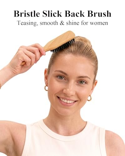 Hair Wax Stick & Natural Boar Bristle Brush Set for Women & Kids – 24H Strong Hold Flyaway Control, Smooths Baby Hairs & Frizz, No Greasy Residue - görsel 10