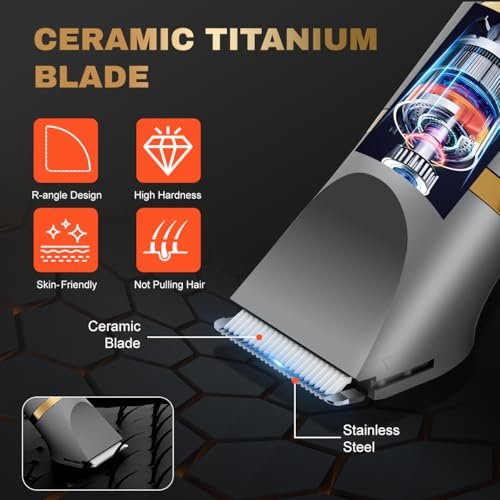 Zivelier Ball Shaver for Men: 3-in-1 Body Hair Trimmer & Pubic Shaver with Titanium Blades, IPX7 Waterproof, LED Display, Wet/Dry Electric Razor - görsel 4