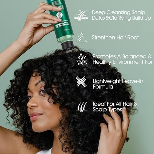 VOERUY Rosemary Refreshing Scalp Treatment with Tea Tree - Clarifying Build Up & Purifying Leave-In Scalp Detox for Dry Itchy Scalp - Vegan & Cruelty-Free, 120ML Avelisse