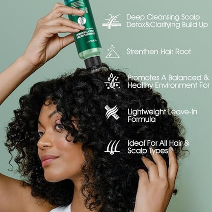 VOERUY Rosemary Refreshing Scalp Treatment with Tea Tree - Clarifying Build Up & Purifying Leave-In Scalp Detox for Dry Itchy Scalp - Vegan & Cruelty-Free, 120ML Avelisse