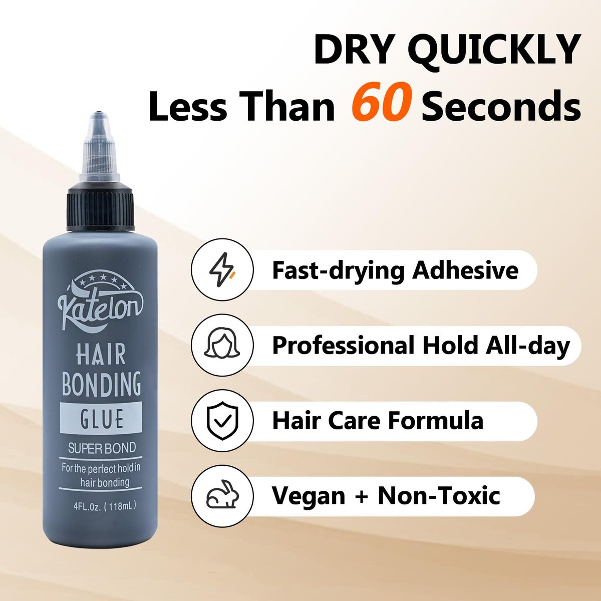 House West Hair Glue for Quick Weave 4oz – Professional Strong Hold & Waterproof Bonding Adhesive for Wigs and Hair Extensions (Black, 118ml) - görsel 7