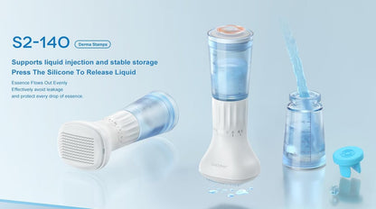Adjustable Microneedling Derma Stamp with Serum Applicator – Blue Avelisse