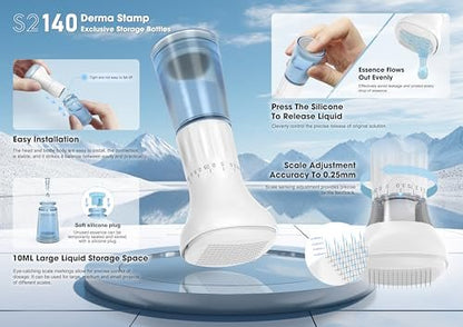 Adjustable Microneedling Derma Stamp with Serum Applicator – Blue Avelisse