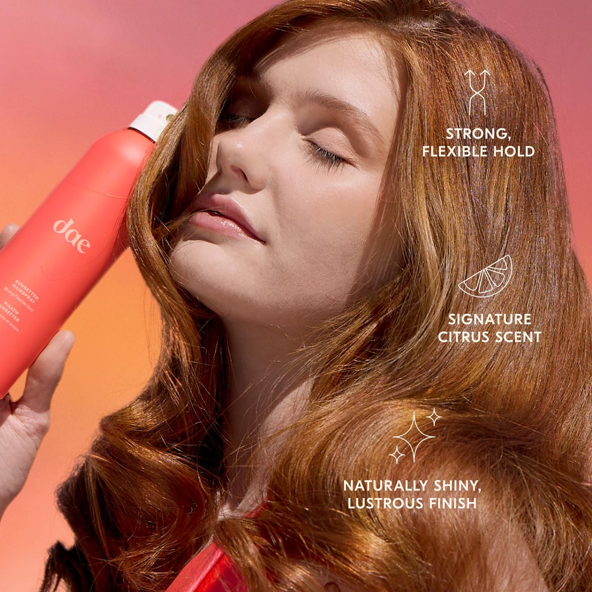 DAE Sunsetter Strong Hold Flexible Hairspray – Citrus Scent, 7 Oz. Avelisse
