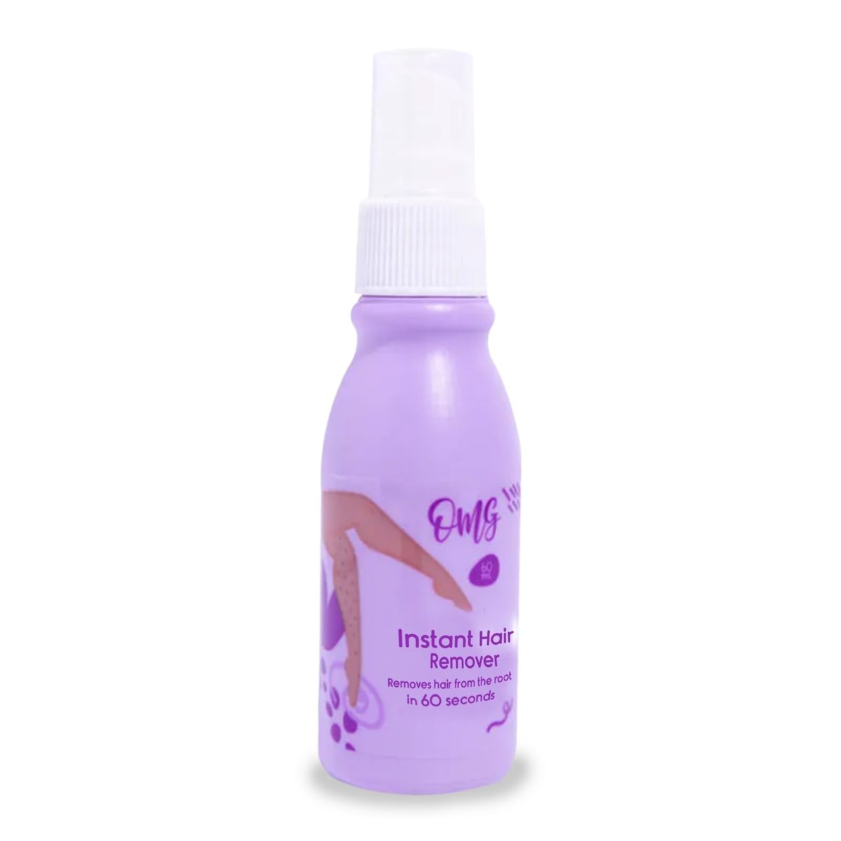 O.m.g. Depilador Hair Removal Spray – Quick & Easy Body Hair Remover for Legs, Underarms, Arms & Bikini Area – 2.2 Fl Oz (60ml) – For Women & Men Avelisse