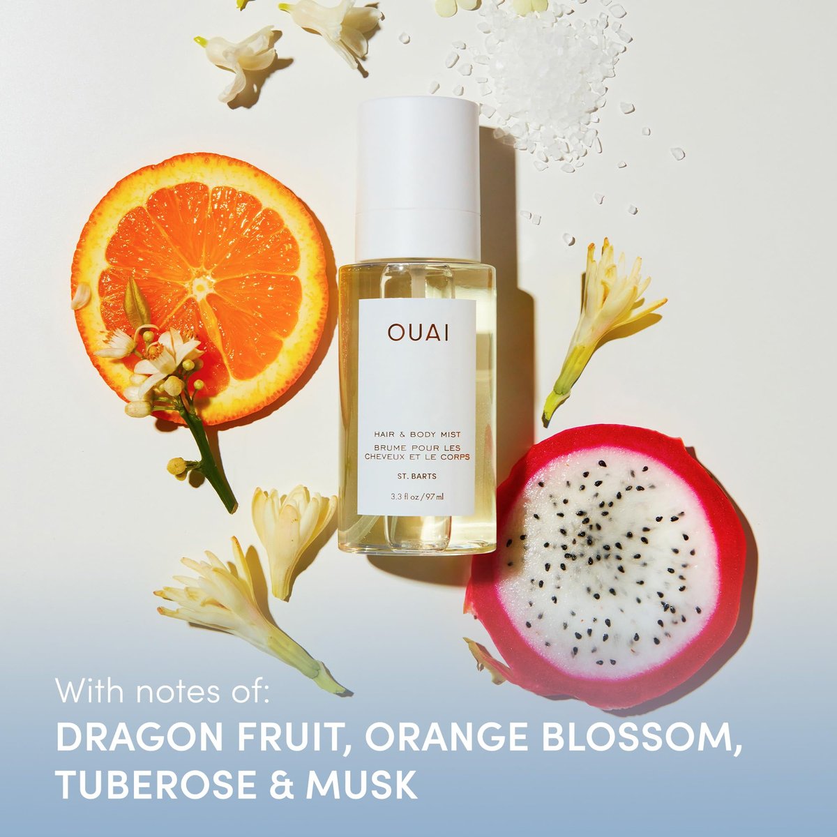 OUAI St. Barts Hair & Body Gift Set – Tropical-Scented Hydrating Body Cream & Deluxe Hair and Body Mist for Women and Men (2 Count) Avelisse