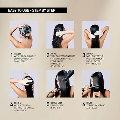 Il Salone Milano At Home Keratin Hair Treatment with Lamination Effect - Smoothing & Straightening Kit for All Hair Types Avelisse