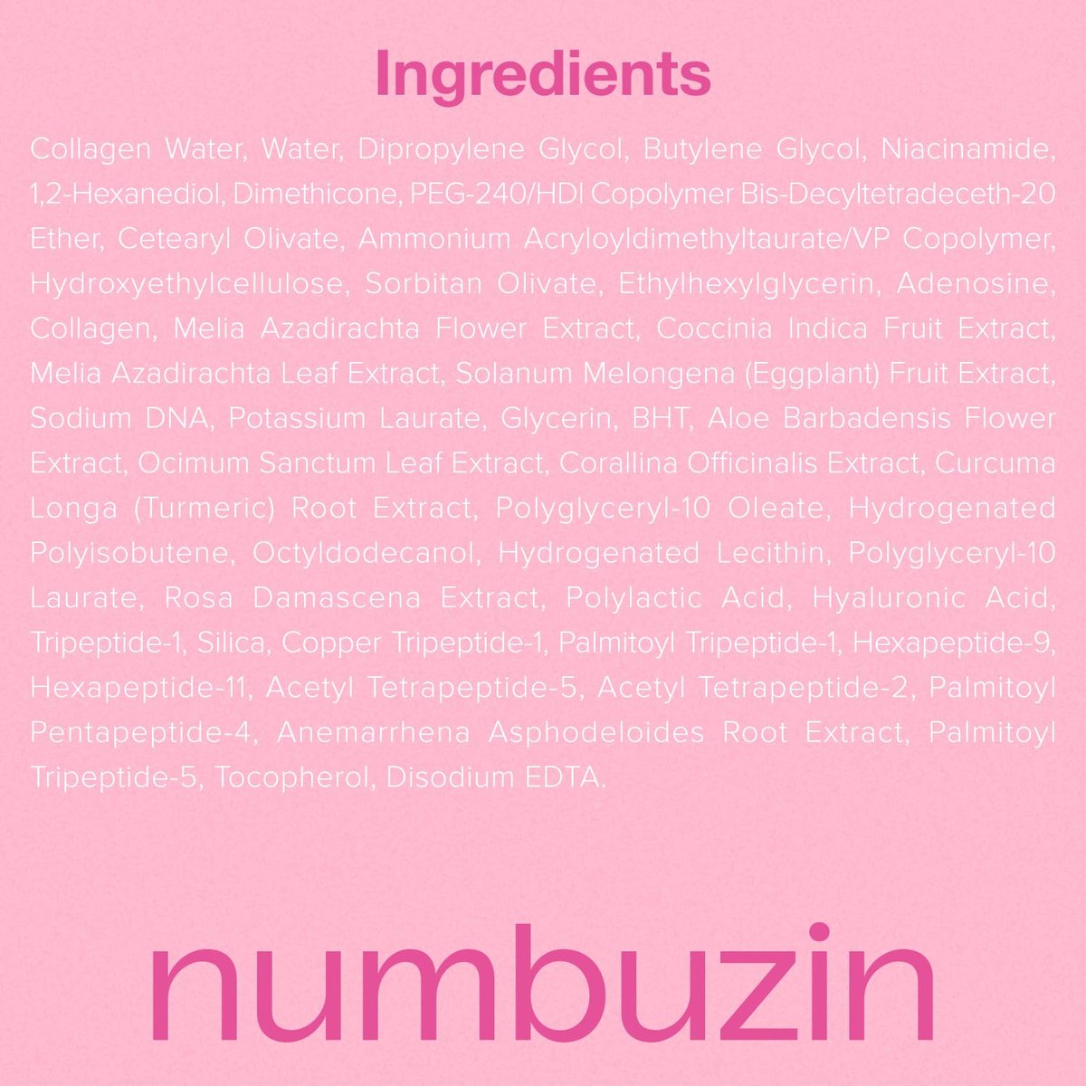 numbuzin No.2 Sheet Mask | Rose PDRN Collagen Plumping Sheet Mask | Brightening, Hydrating, Firming & Moisturizing Korean Face Mask with Collagen & Peptides | 4ea Avelisse