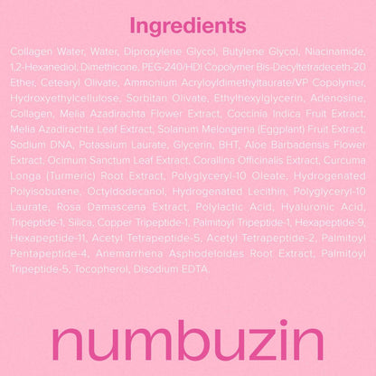 numbuzin No.2 Sheet Mask | Rose PDRN Collagen Plumping Sheet Mask | Brightening, Hydrating, Firming & Moisturizing Korean Face Mask with Collagen & Peptides | 4ea Avelisse