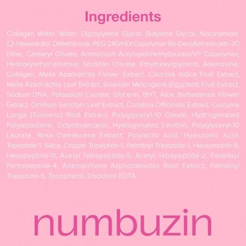numbuzin No.2 Sheet Mask | Rose PDRN Collagen Plumping Sheet Mask | Brightening, Hydrating, Firming & Moisturizing Korean Face Mask with Collagen & Peptides | 4ea Avelisse