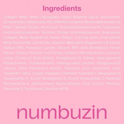 numbuzin No.2 Sheet Mask | Rose PDRN Collagen Plumping Sheet Mask | Brightening, Hydrating, Firming & Moisturizing Korean Face Mask with Collagen & Peptides | 4ea Avelisse
