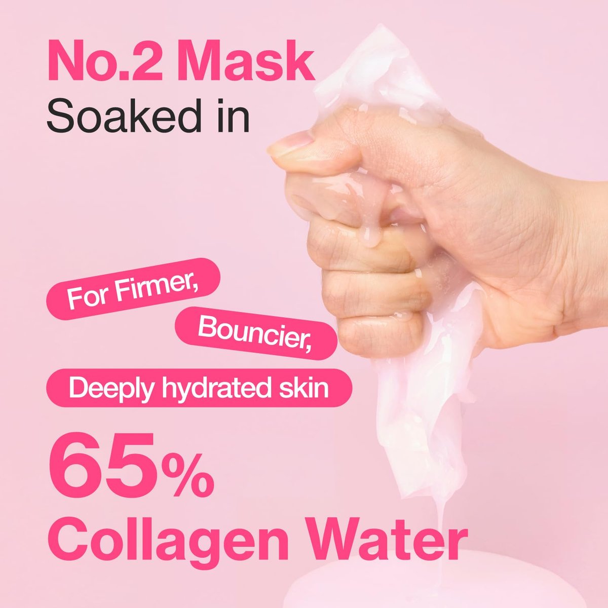 numbuzin No.2 Sheet Mask | Rose PDRN Collagen Plumping Sheet Mask | Brightening, Hydrating, Firming & Moisturizing Korean Face Mask with Collagen & Peptides | 4ea Avelisse