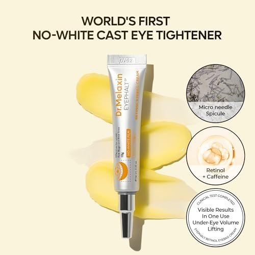 Dr.Melaxin Retinol Eyebag Cream – Puffiness, Dark Circles & Fine Lines Treatment with EGF, Niacinamide & Ceramide, 0.35 Fl Oz Avelisse