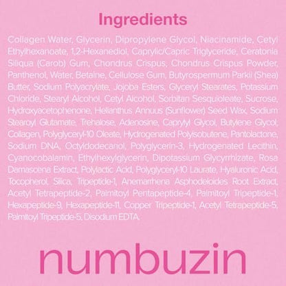 numbuzin No.2 Overnight Face Mask - Rose PDRN Overnight Collagen Mask for Korean Glass Skin - Hydrating, Firming, Pore Care - 4 Pack