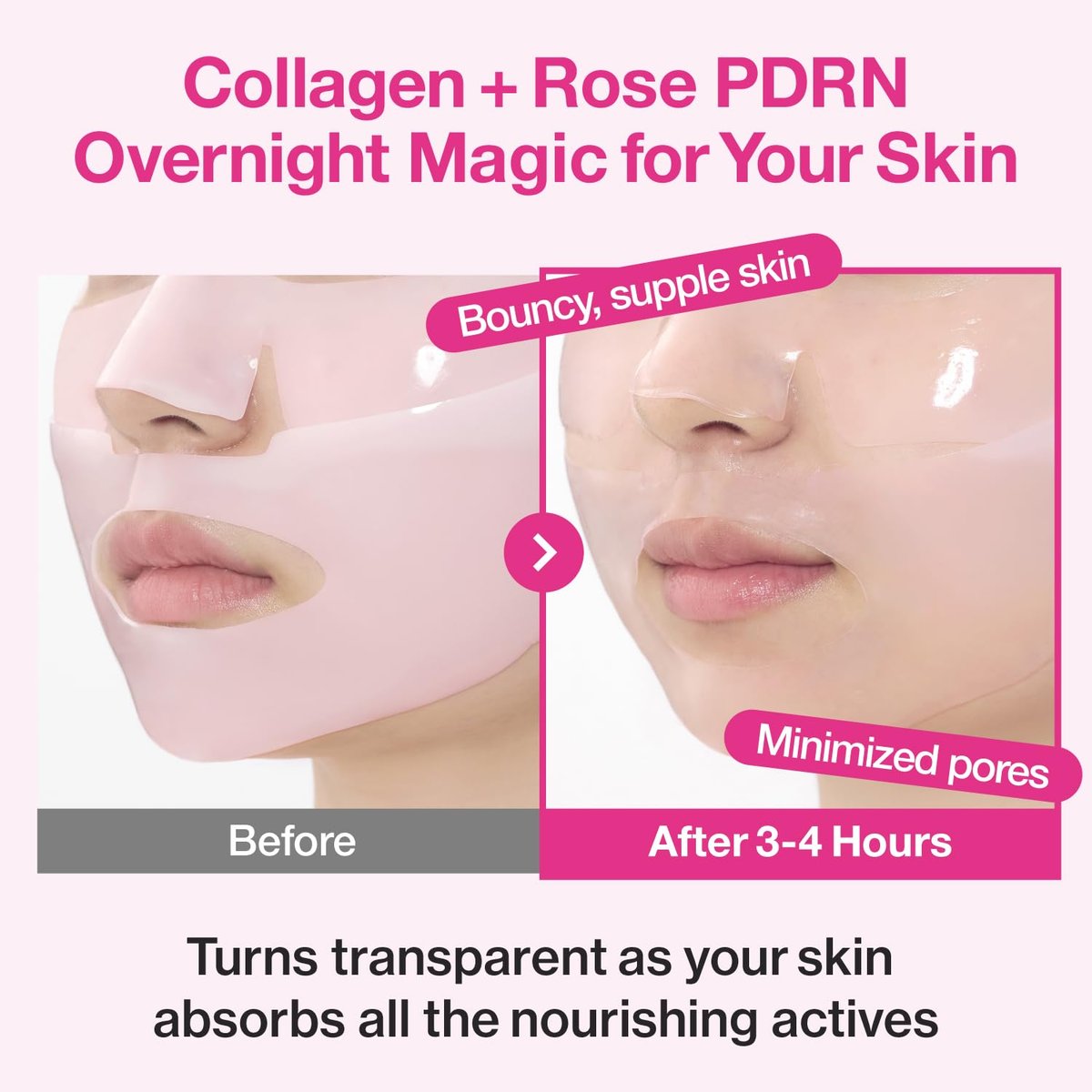 numbuzin No.2 Overnight Face Mask - Rose PDRN Overnight Collagen Mask for Korean Glass Skin - Hydrating, Firming, Pore Care - 4 Pack - görsel 5