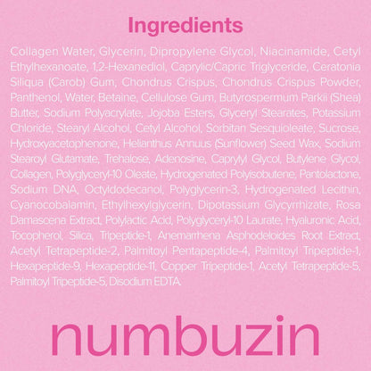 numbuzin No.2 Overnight Face Mask - Rose PDRN Overnight Collagen Mask for Korean Glass Skin - Hydrating, Firming, Pore Care - 4 Pack