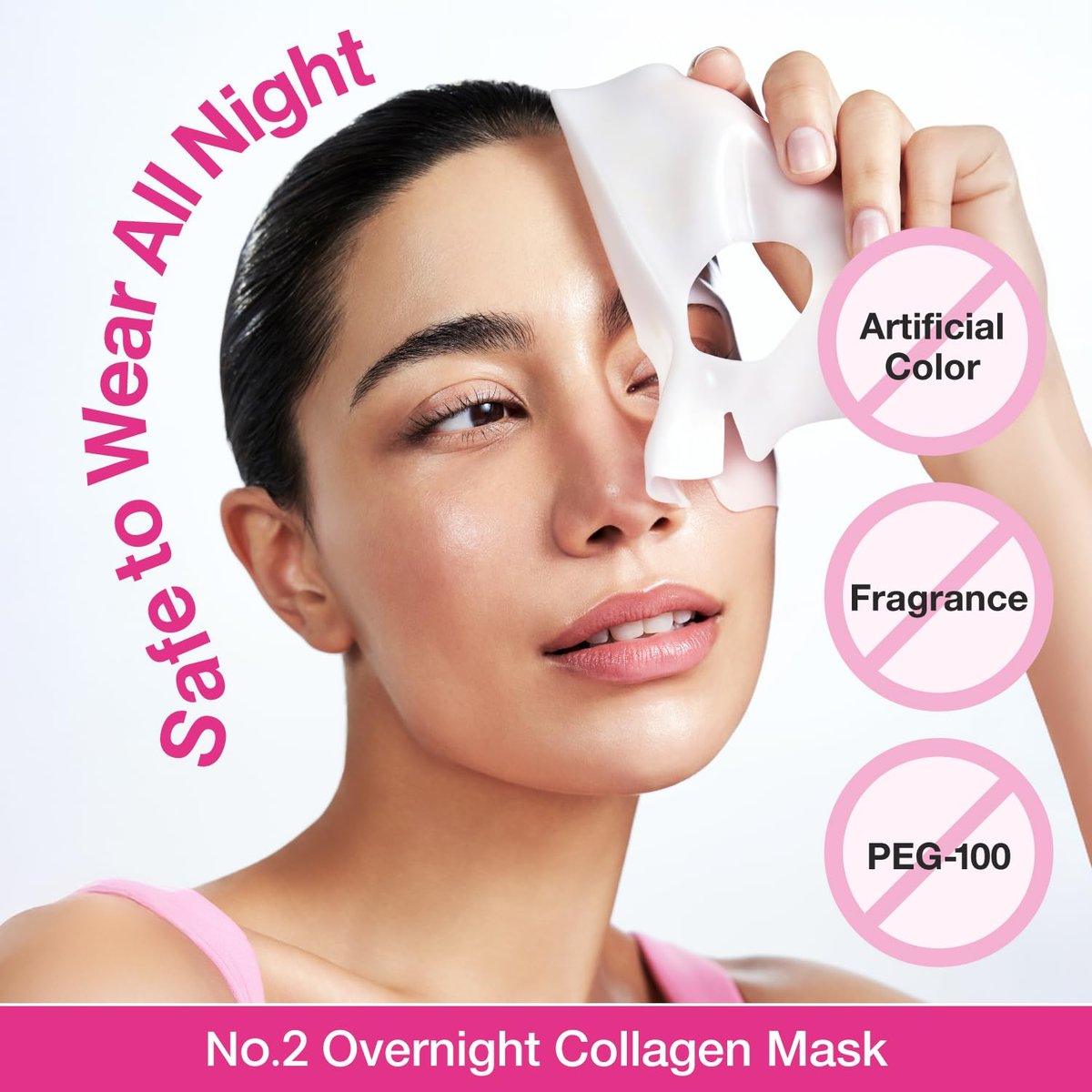 numbuzin No.2 Overnight Face Mask - Rose PDRN Overnight Collagen Mask for Korean Glass Skin - Hydrating, Firming, Pore Care - 4 Pack - görsel 9