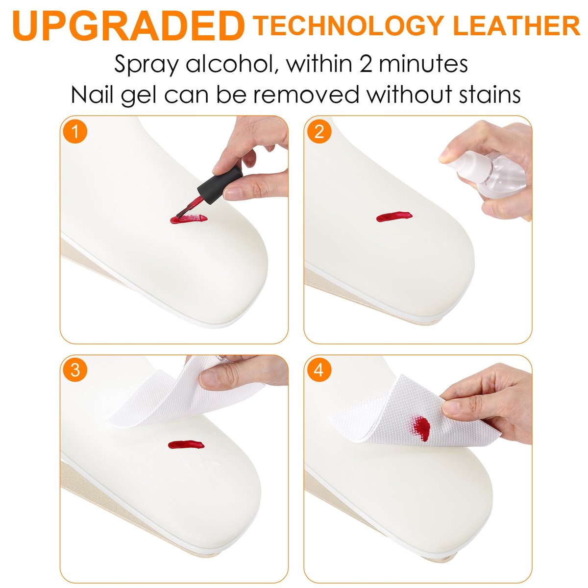 AONOLOVO Upgraded 10° Inclined U-Shaped Manicure Nail Arm Rest Stand with Aluminum Alloy Holder - Off White Avelisse