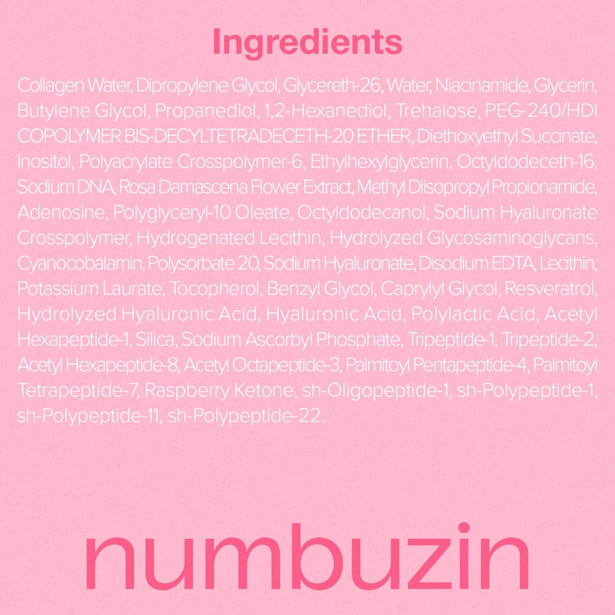 numbuzin No.2 Rose PDRN Collagen Plumping Serum - Hydrating & Firming Serum with Peptides for Plump, Glowing Skin - Korean Skincare, 1.01 fl oz (30ml) Avelisse