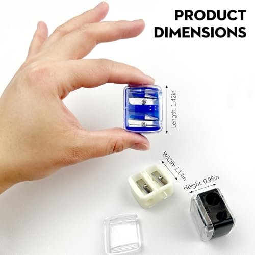 5 PCS Cosmetic Pencil Sharpeners – Dual Hole Lip, Eyeliner & Brow Pencil Sharpener, Compact Portable Multi-Color Set - görsel 6