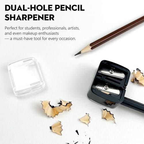 5 PCS Cosmetic Pencil Sharpeners – Dual Hole Lip, Eyeliner & Brow Pencil Sharpener, Compact Portable Multi-Color Set - görsel 4