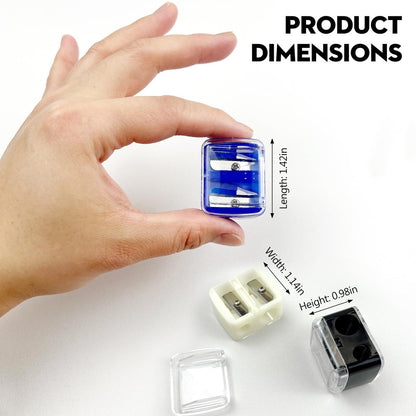 5 PCS Cosmetic Pencil Sharpeners – Dual Hole Lip, Eyeliner & Brow Pencil Sharpener, Compact Portable Multi-Color Set