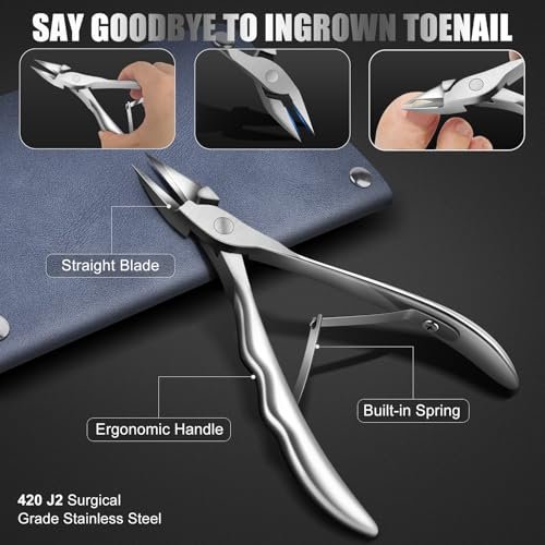 Professional 7-Piece Ingrown Toenail Treatment Set – Stainless Steel Removal Kit for Thick & Ingrown Nails Avelisse