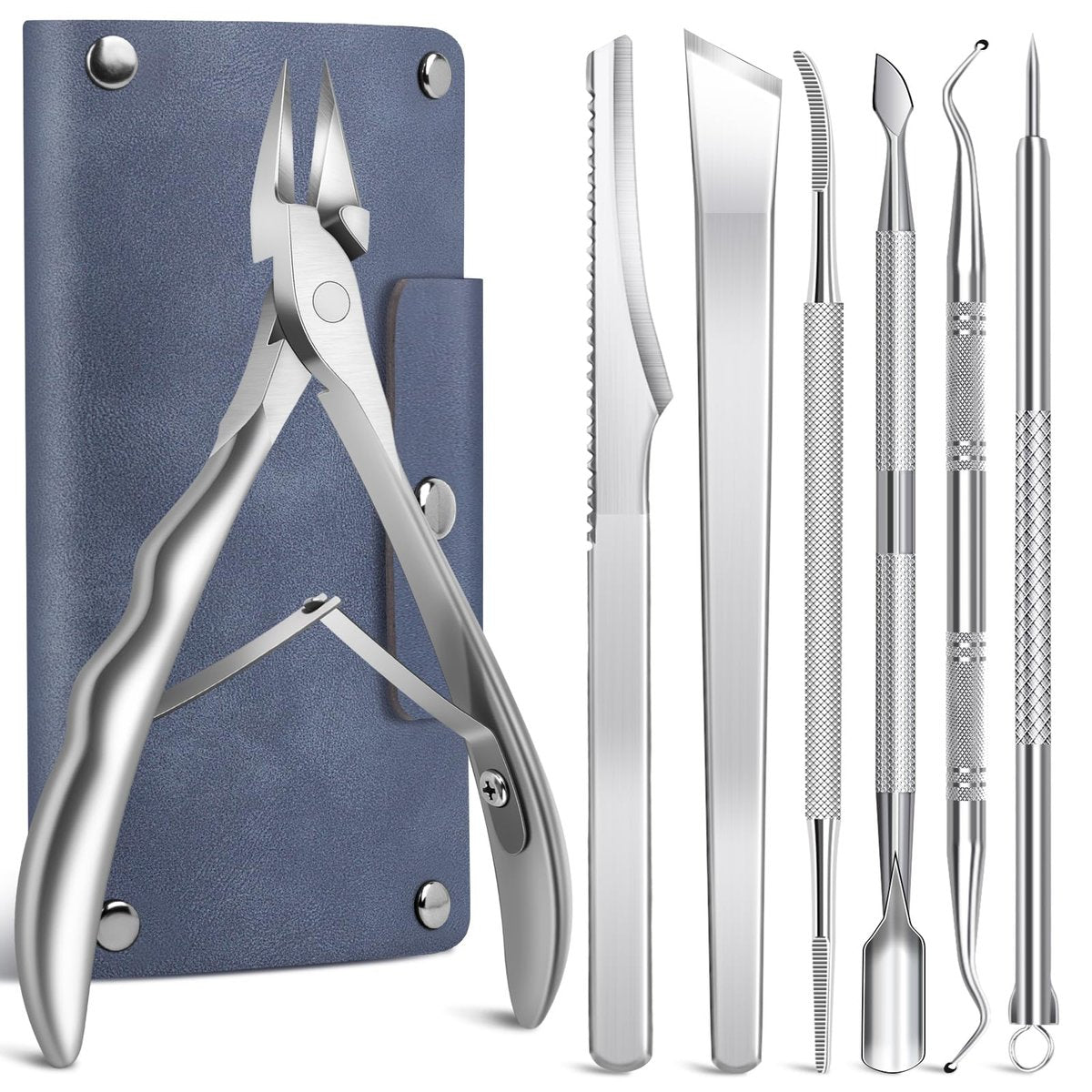Professional 7-Piece Ingrown Toenail Treatment Set – Stainless Steel Removal Kit for Thick & Ingrown Nails Avelisse