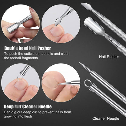 Professional 7-Piece Ingrown Toenail Treatment Set – Stainless Steel Removal Kit for Thick & Ingrown Nails Avelisse