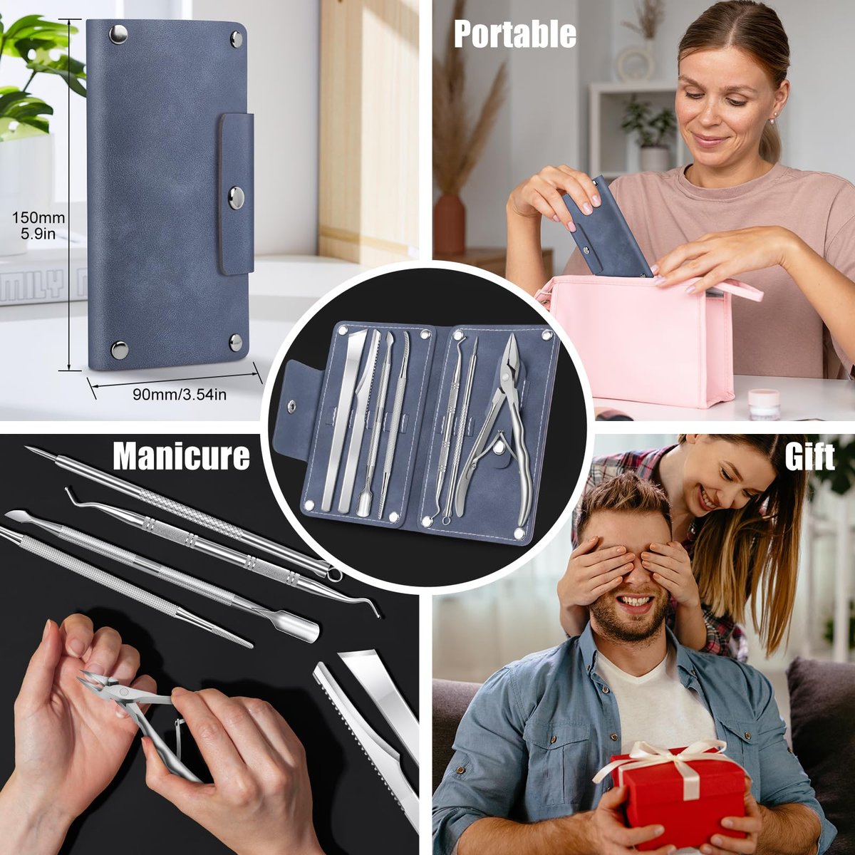 Professional 7-Piece Ingrown Toenail Treatment Set – Stainless Steel Removal Kit for Thick & Ingrown Nails Avelisse