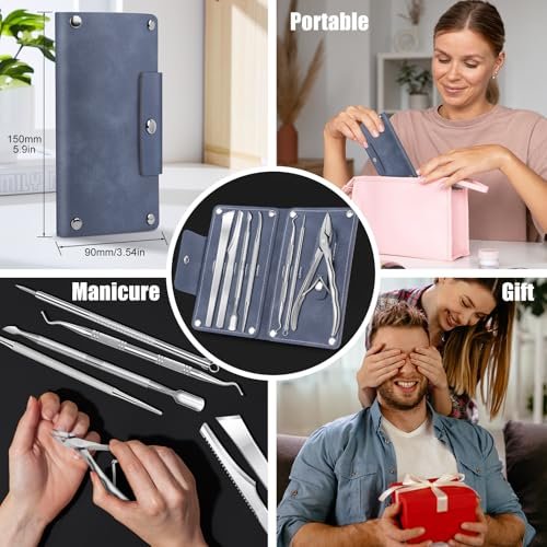 Professional 7-Piece Ingrown Toenail Treatment Set – Stainless Steel Removal Kit for Thick & Ingrown Nails Avelisse