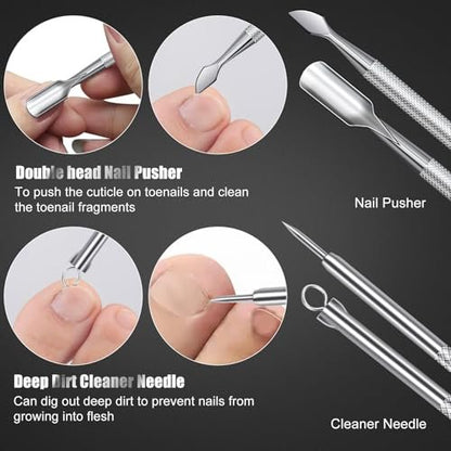 Professional 7-Piece Ingrown Toenail Treatment Set – Stainless Steel Removal Kit for Thick & Ingrown Nails Avelisse