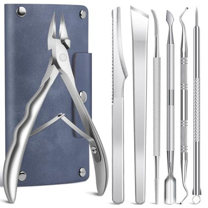 Professional 7-Piece Ingrown Toenail Treatment Set – Stainless Steel Removal Kit for Thick & Ingrown Nails Avelisse
