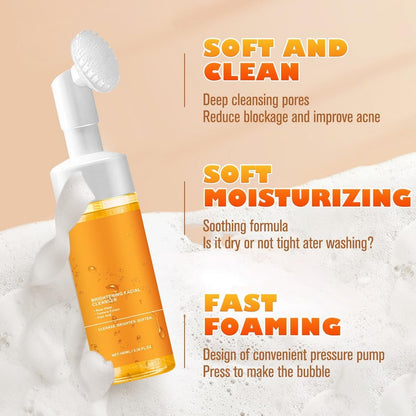 4-Piece Turmeric Wash and Care Set: Facial Cleanser, Soap Bar, and Face Scrub Pads for Deep Cleansing Avelisse