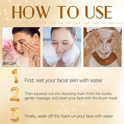 4-Piece Turmeric Wash and Care Set: Facial Cleanser, Soap Bar, and Face Scrub Pads for Deep Cleansing Avelisse