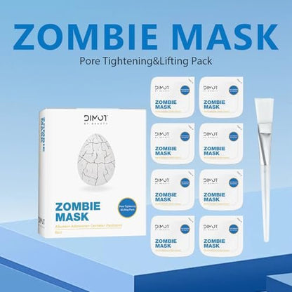 ANCAI 2025 New Zombie Facial Mask – Hydrating Clay Mud Mask for Pore Tightening & Lifting (1 Box, 8 Pcs)