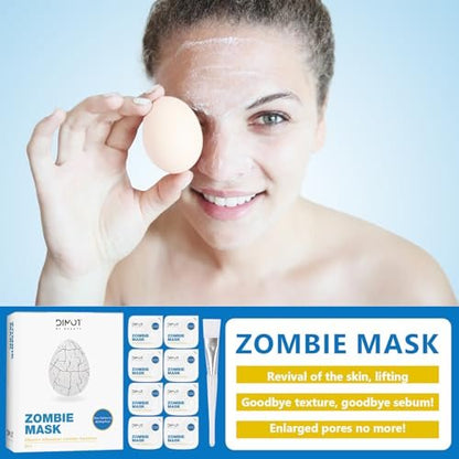 ANCAI 2025 New Zombie Facial Mask – Hydrating Clay Mud Mask for Pore Tightening & Lifting (1 Box, 8 Pcs)