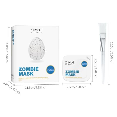 ANCAI 2025 New Zombie Facial Mask – Hydrating Clay Mud Mask for Pore Tightening & Lifting (1 Box, 8 Pcs) - görsel 18