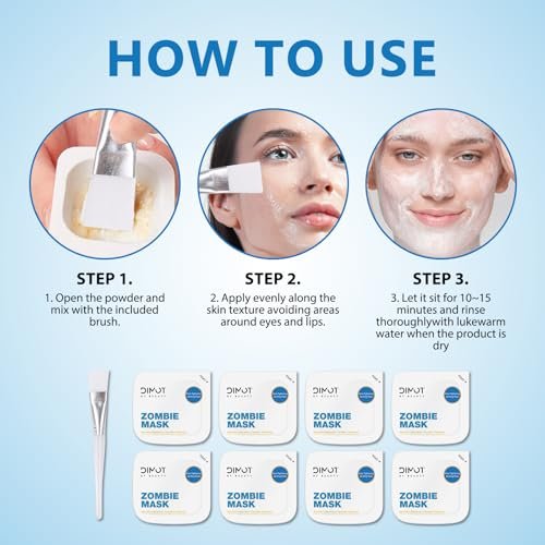 ANCAI 2025 New Zombie Facial Mask – Hydrating Clay Mud Mask for Pore Tightening & Lifting (1 Box, 8 Pcs) - görsel 8